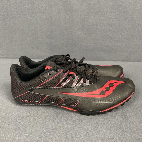 Saucony Mens Track Spike Shoes 10.5 Running Black Track Field Sprinting - Picture 7 of 14